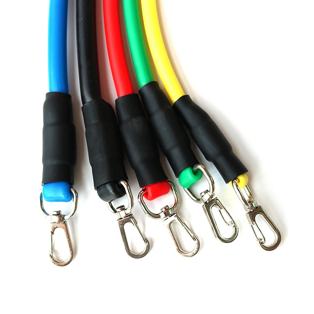 11Pcs Resistance Bands Set Yoga Expander Fitness Exercise Rubber Tubes Stretch Band Home Training Gyms Elastic Workout Pull Rop | Спорт и