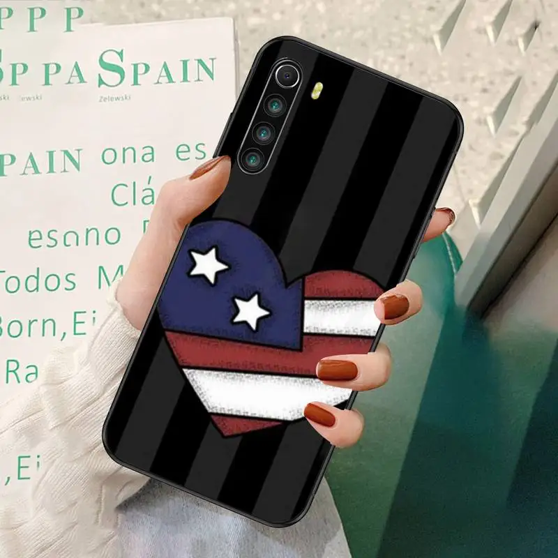 

AMERICA Black Soft Phone Cases For Redmi 7 8 9 A K20 30 Pro Note 8 9 Pro 9s
