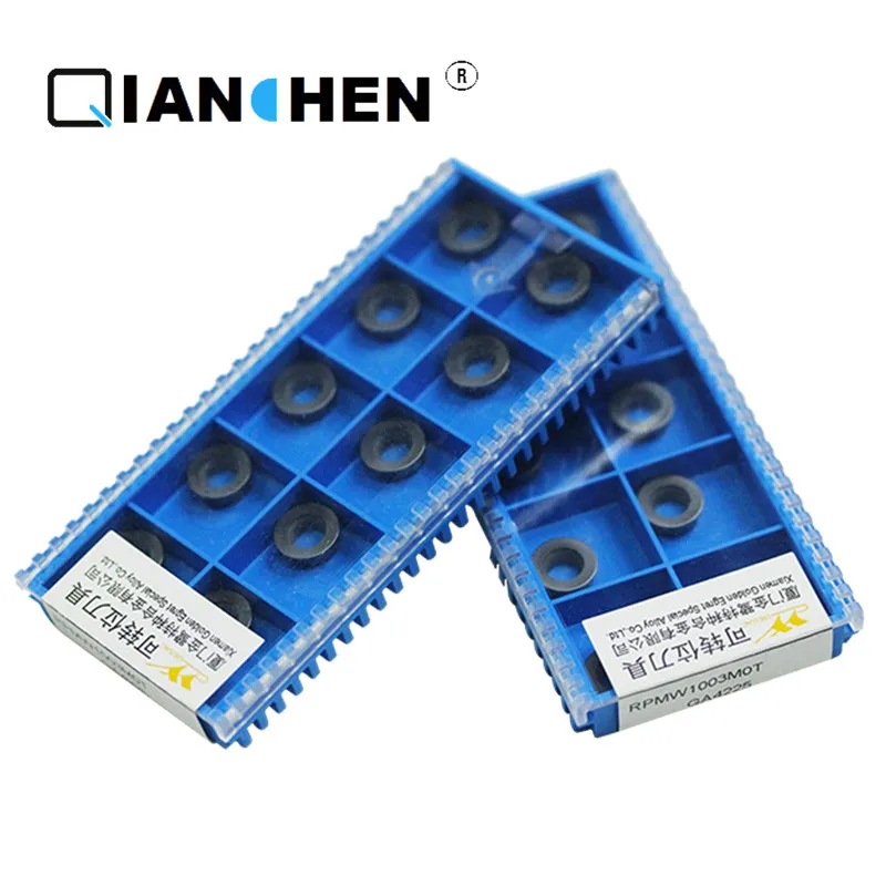 10 шт. высококачественные твердосплавные Токарные вставки с ЧПУ GESAC RPMW1003MOT GA4225