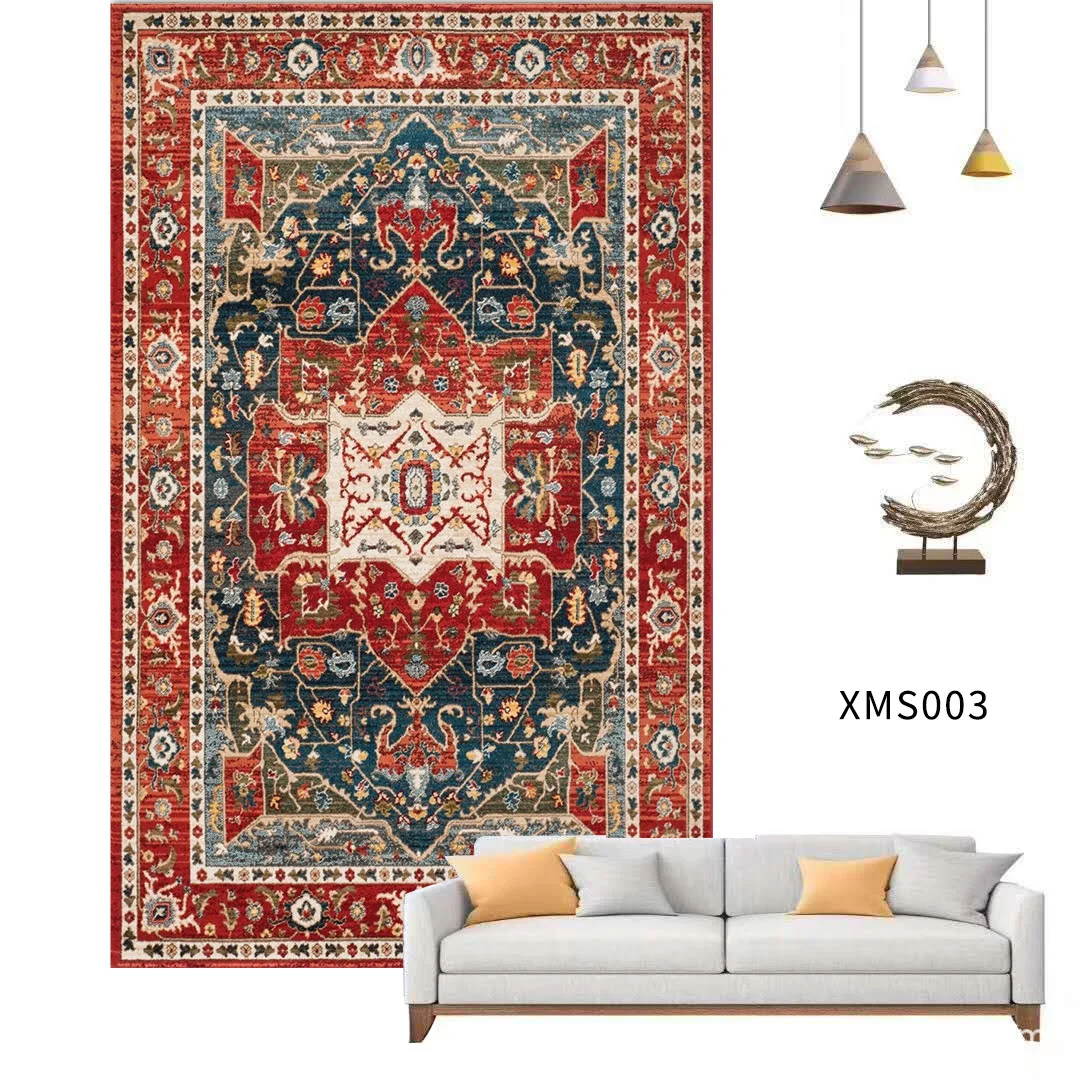 

Винтажный Красный ковер для гостиной, ретро персидский ковер для спальни, домашний декор, домашний диван в американском стиле, турецкий напольный коврик, марокканский ковер