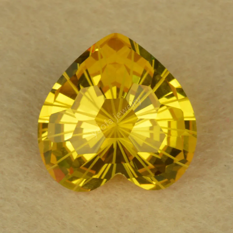 Распродажа золотисто-желтый фейерверк в форме сердца диаметром 20x20 мм свободный