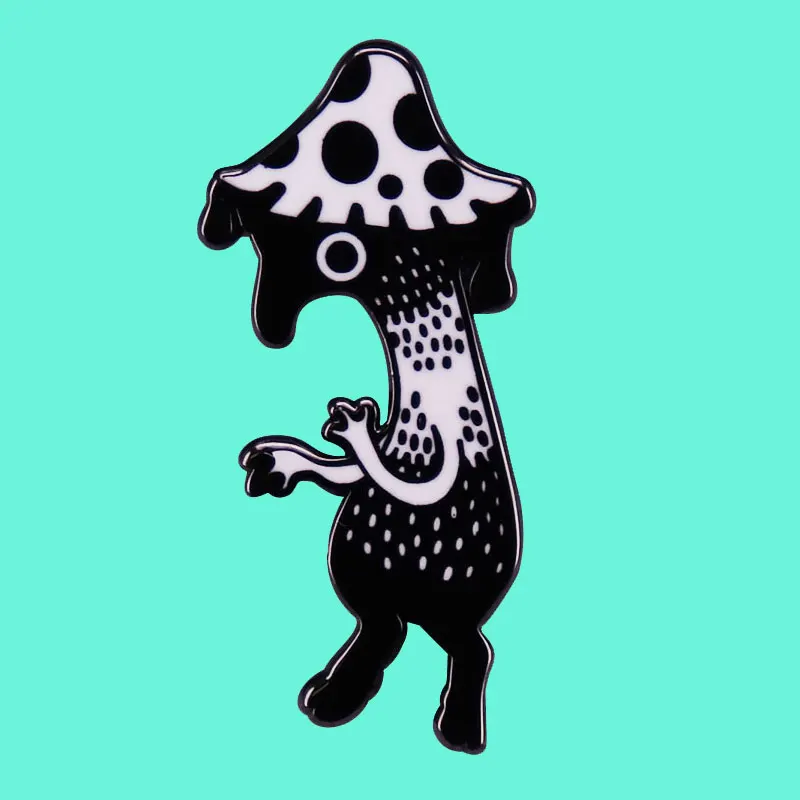 Волшебная мультяшная брошь в виде гриба и духа интересный Металлический