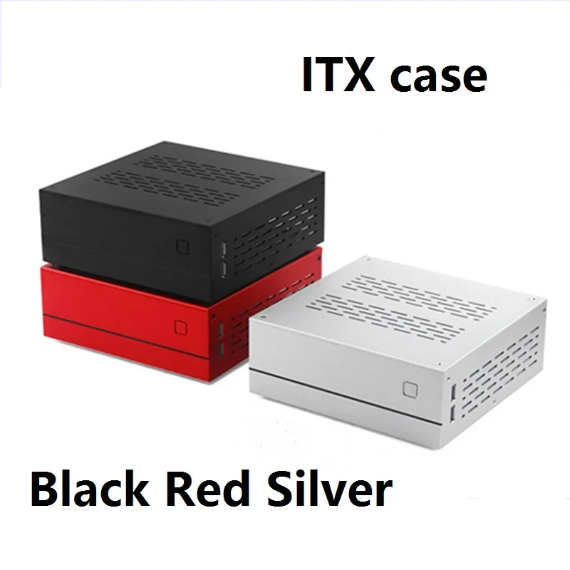 Горизонтальный ITX Mini Industrial Control HTPC маленький чехол алюминиевый корпус НИЖНЯЯ