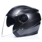 Мотоциклетный шлем для мужчин и женщин, шлем с двойными линзами, с козырьком, для езды на мотоцикле, электрическом скутере в стиле ретро