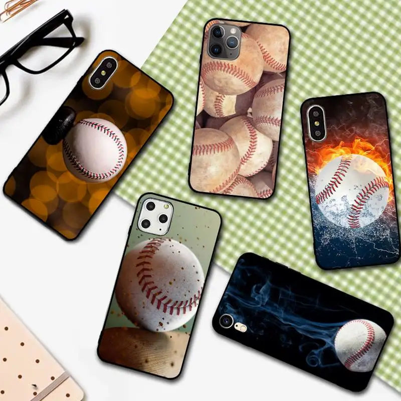 

YNDFCNB baseball base ball sports Phone Case for iphone 13 11 12 pro XS MAX 8 7 6 6S Plus X 5S SE 2020 XR cover