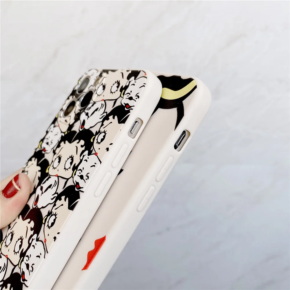 

Cartoon Cute girls Avatar Betty Boop Silicon Soft Case For iphone 12 mini 11 Pro XR X XS Max 7 8 Plus SE2 Phone Cover Coque