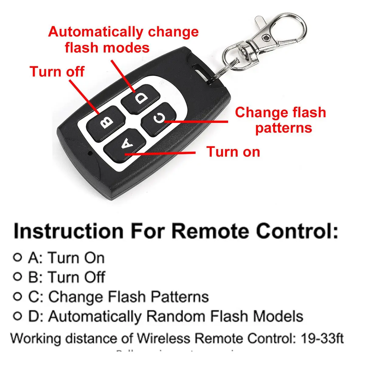 

13 Modes Flashing Warning Light Bar for Car Truck School Bus Trailer Remote Control Beacon Emergency Strobe Light 24/28/32LED