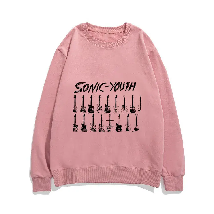 

Sonic Youth Sweatshirt Couples Loose Harajuku Streetwear Hipster Guitar Pattern Sweatshirts New Brand Design Men Women Pullovers