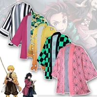 anime demon slayer kimetsu no yaiba haori kimono agatsuma zenitsu tomioka giyuu child adult child coat shirt cosplay costumes