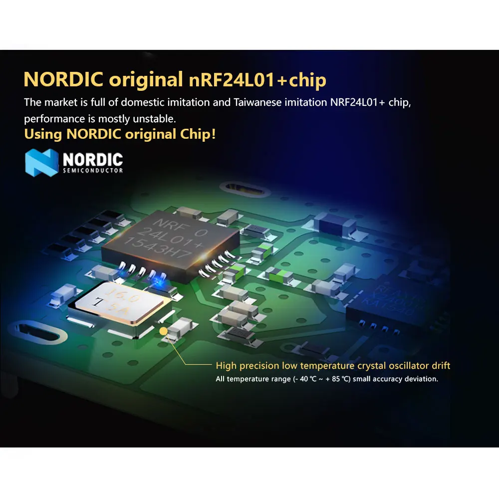 AS01-ML01DP5 PA LNA 2.4GHz 2km iot SPI nRF24L01P rf transceiver module Transmitter Receiver Wireless rf Module