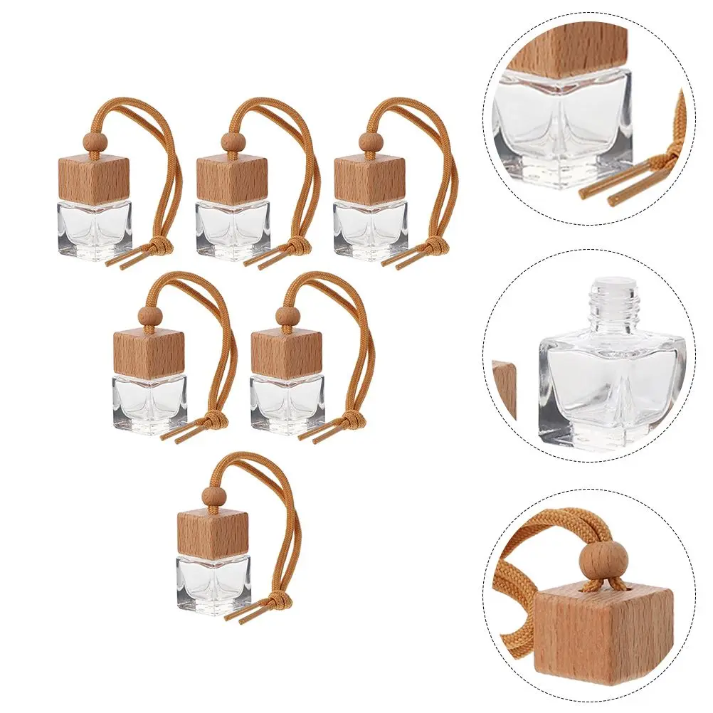 

6 pcs Air Freshener Car Hanging Perfume Pendant Empty Capsule Bottle for Essential Oils Diffuser Fragrance Ornaments