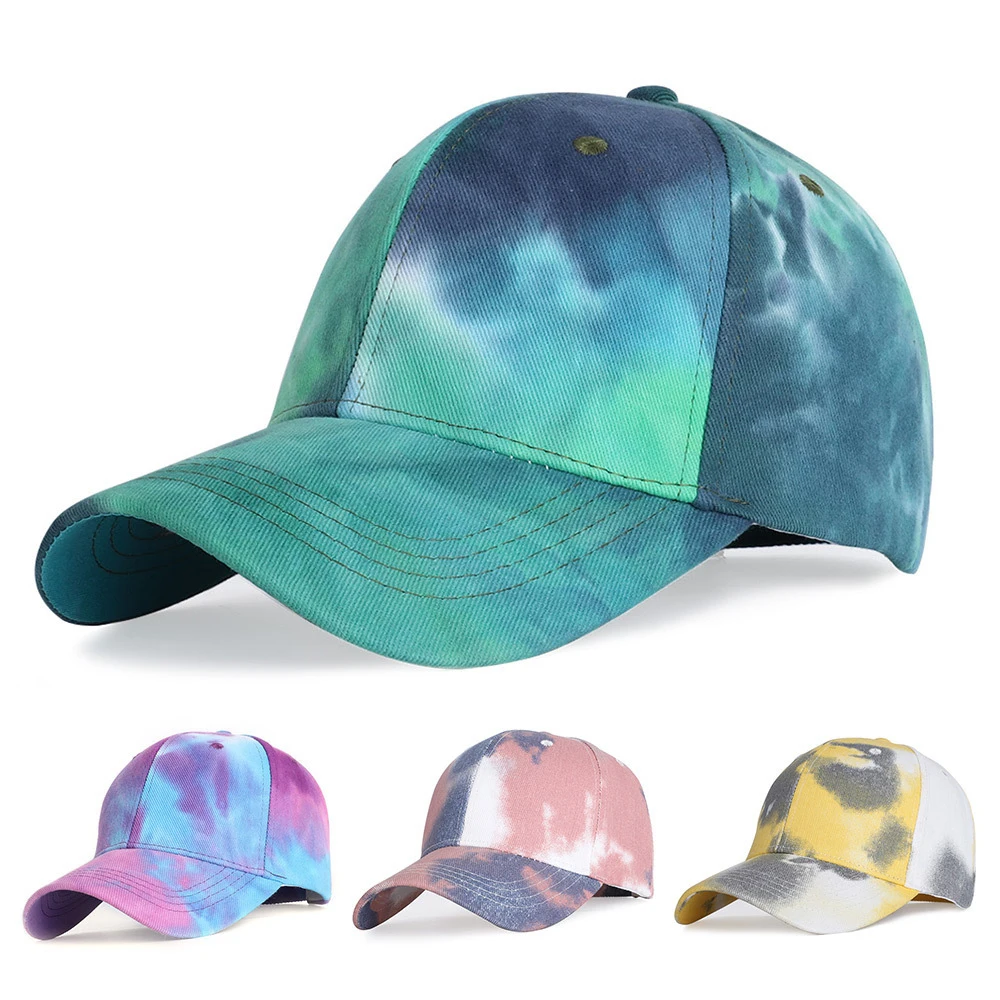 

New tie dye Baseball Cap Spring Men Women Lovers Colorful hat caps Casual Summer Sun Visor Beach Hat Sports Cap