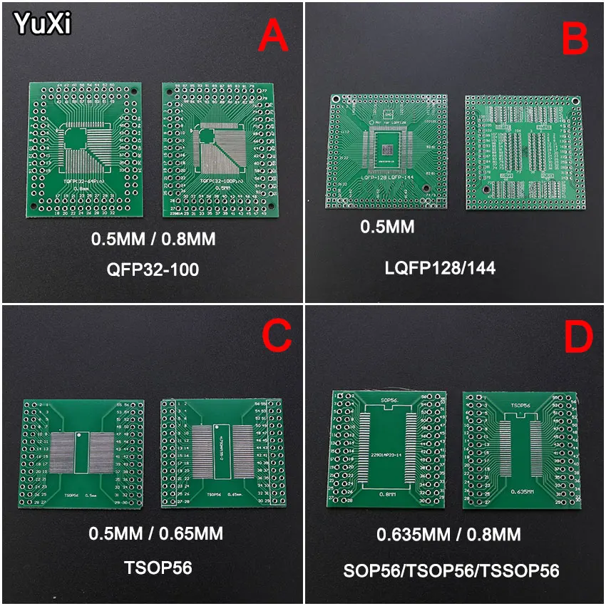 1 шт. QFP TQFP LQFP FQFP 32 - 100 LQFP128/144 TSOP56 SOP56/TSOP56/TSSOP56 SMD переходник для DIP-адаптера печатной платы