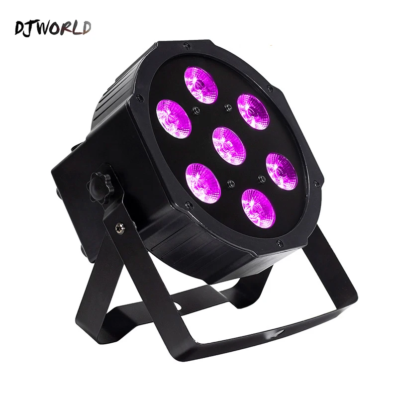 Djworld LED Par 7x18W RGBWA + UV 6 в 1 для профессиональных сценических светильник DMX512 световой