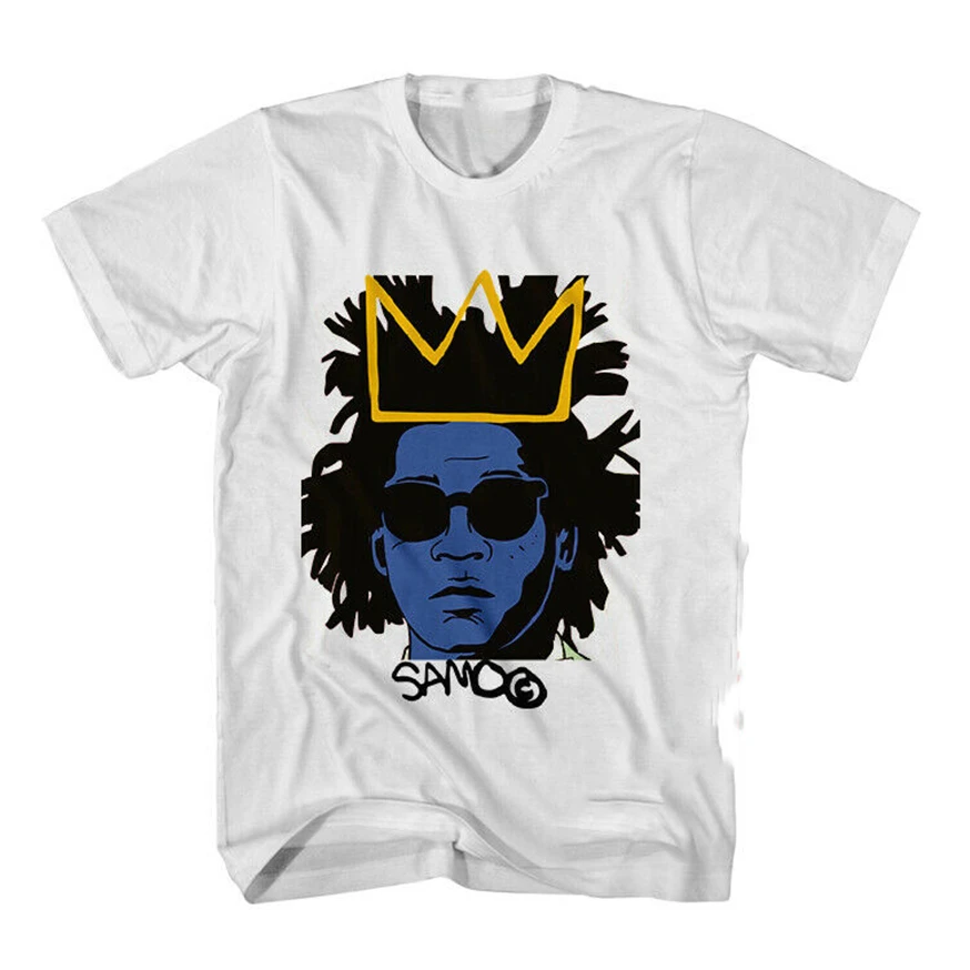 Samo &amp Jean-Michel Basquiat Crown рубашка с короткими рукавами размер S-2Xl одежда Повседневная