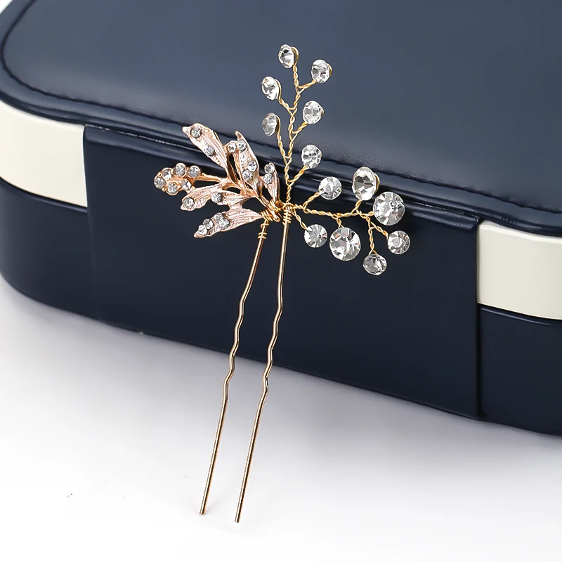 1 шт в винтажном стиле Новое поступление Стразы Золотой волос Ювелирные заколки