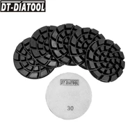 dt diatool 6pcsset dia 4inch diamond concrete polishing pads resin bond floor renew sanding discs grits 30 for cement floor