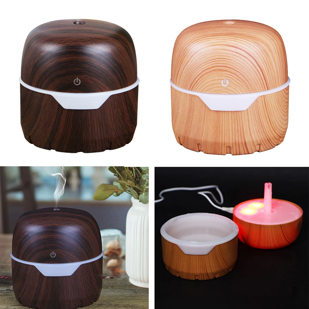 300 мл USB Электрический увлажнитель древесины 7 цветов светодиодные лампы мини
