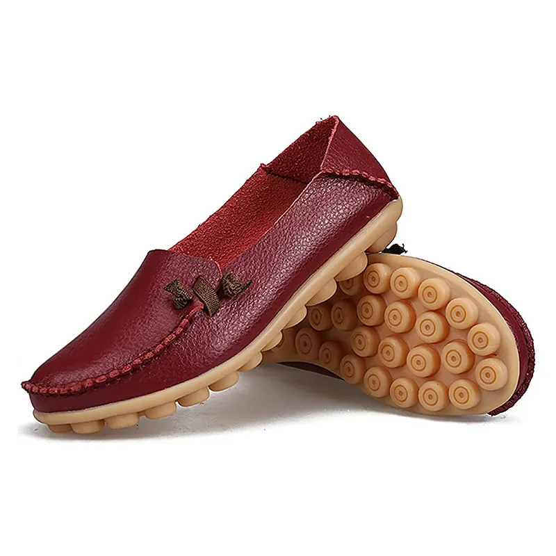 

Women casual shoes 2019 summer comfort shoes women flats soft leather shoes solid square toe flats women loafers plus size