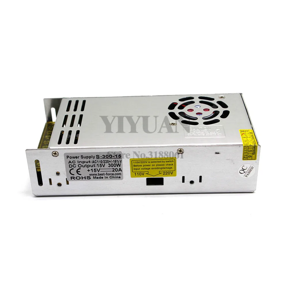 Профессиональный выключатель питания 300 Вт 15 в 20 А светодиодный драйвер