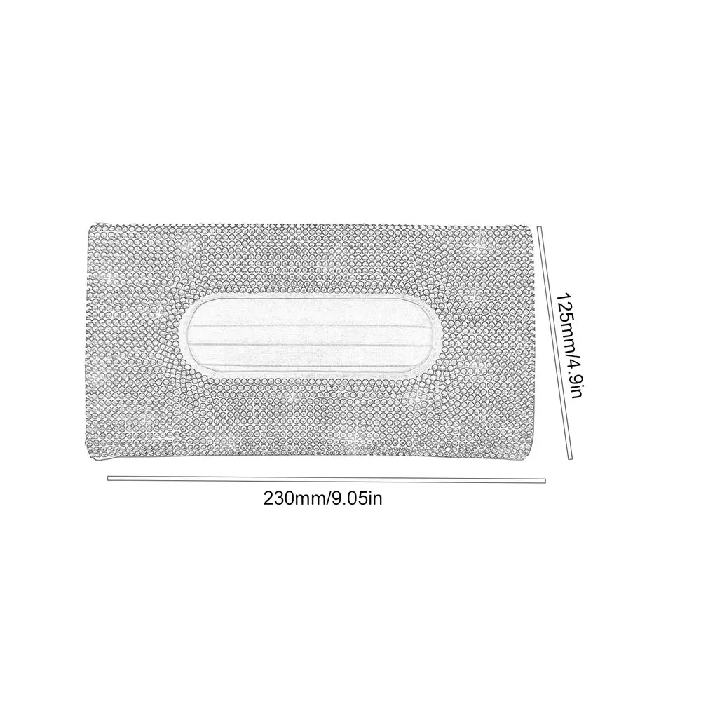 

1 Pcs Crystal Car Tissue Box Towel Sets Car Sun Visor Tissue Box Holder Auto Interior Storage Decoration for BMW Car Accessories