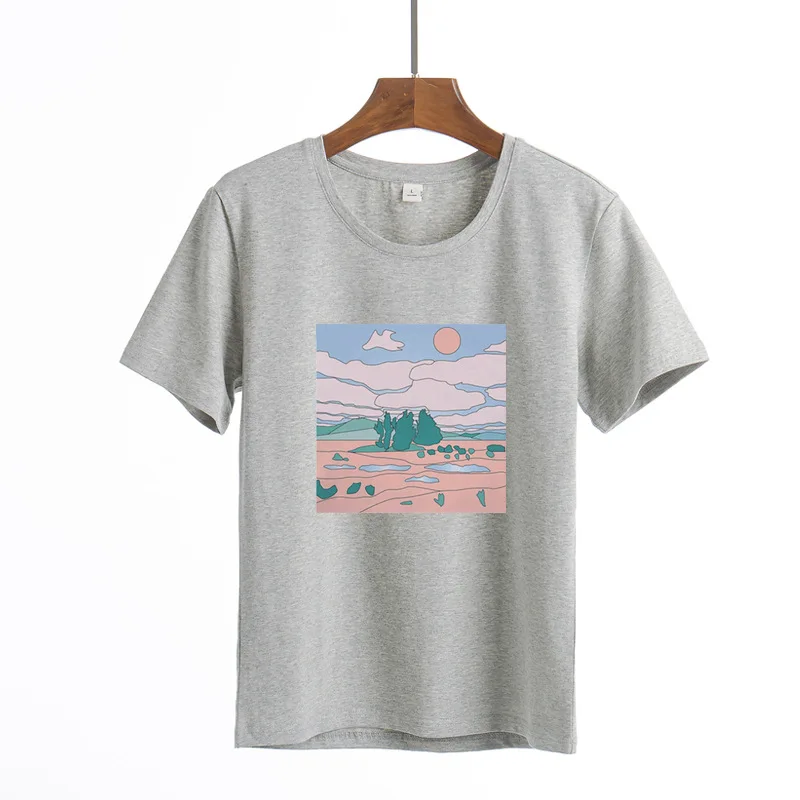 

2021 Great Wave Aesthetics GraphicT-Shirt Women Fashion Cute Summer Tops Casual Female TShirt Short Sleeve For Women Clothing