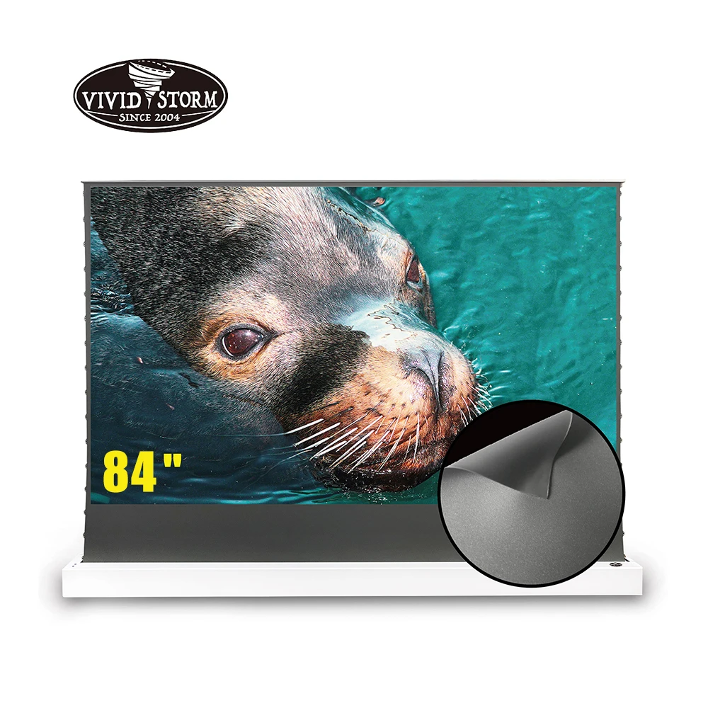 VIVIDSTORM 84 дюймовый напольный поднимающийся экран портативный внутренний проектор