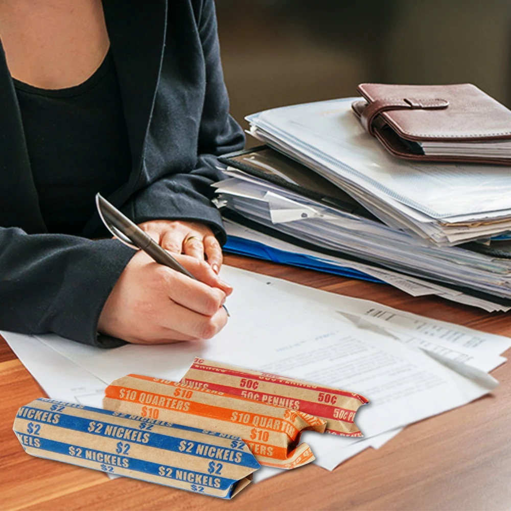 500 упаковок в ассортименте плоские полосатые обмотки для монет 100 каждого пенни