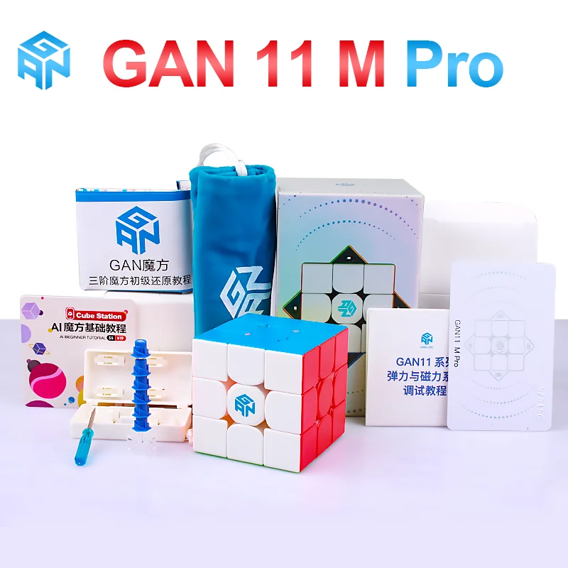 Cubo de velocidad magn&eacute;tico GAN11 M Pro para ni&ntilde;os, rompecabezas profesional GAN 11 M Pro, 3x3x3, cubos-0