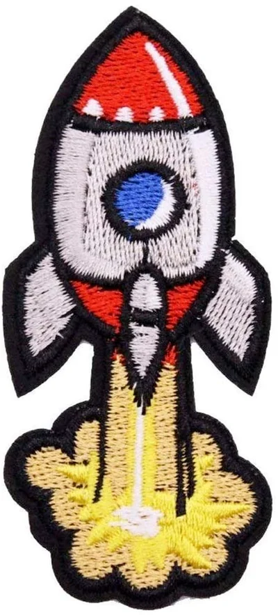 3 шт. нашивки для шитья или глажки детской одежды вылетающая нашивка Ракета