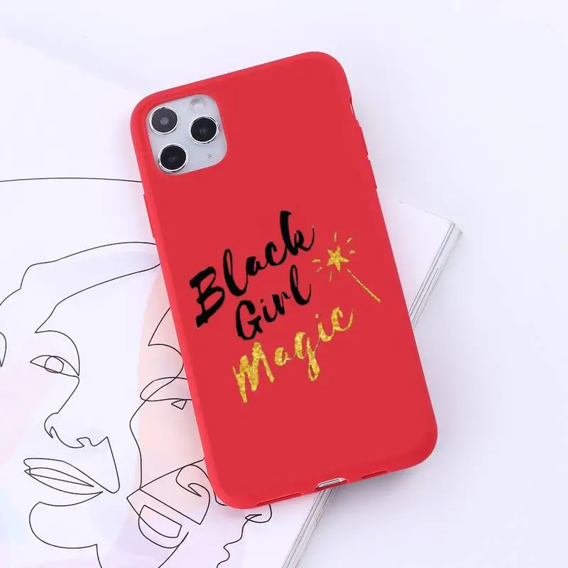 

2bunz Melanin Poppin black girl Phone Case Candy Color for iPhone 6 7 8 11 12 s mini pro X XS XR MAX Plus