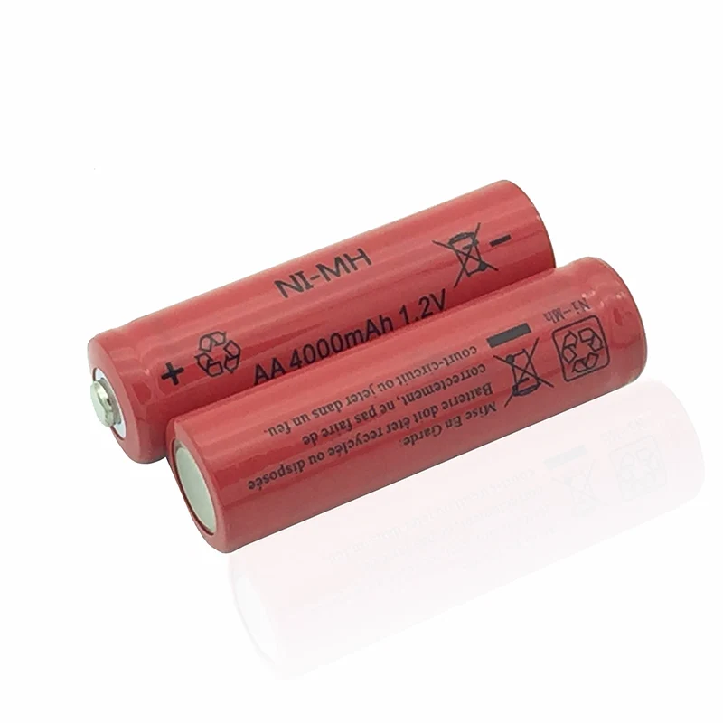 10 шт. AA батареи NIMH 4000Mah 1 2 V 2A ni-mh перезаряжаемые Bateria Baterias | Электроника