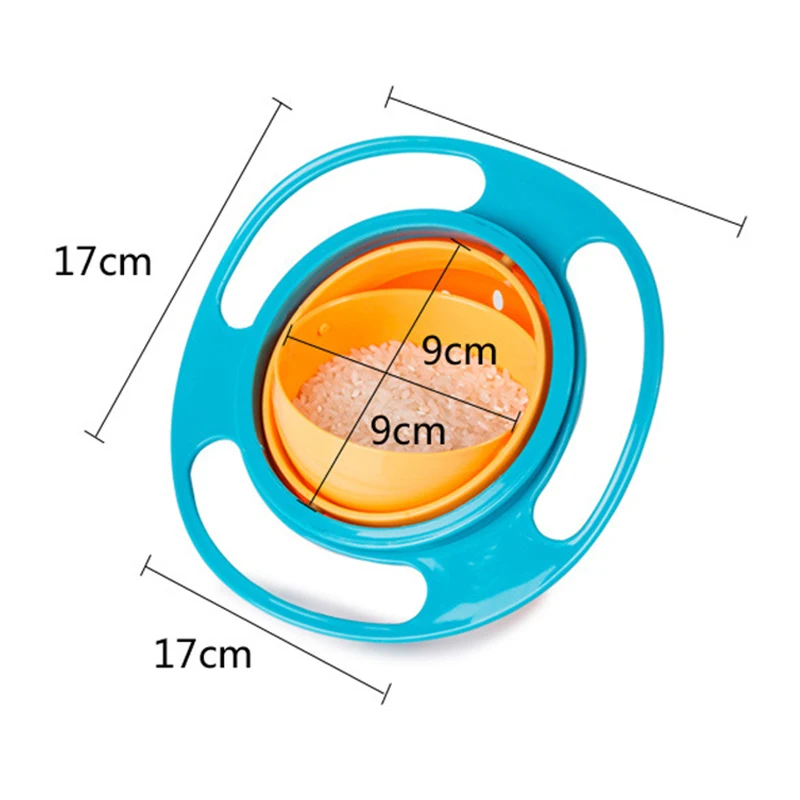 

Creative Baby Feeding Learning Dishes Bowl High Quality Assist Toddler Baby Food Dinnerware For Kids Eating Training Gyro Bowl