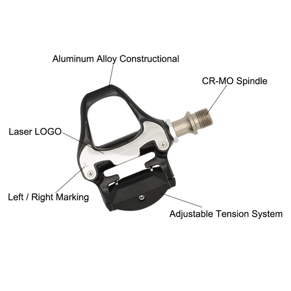

Non Slip Bike Pedal Set Aluminum Alloy Super Bearing Cleat Quick Release Cycling