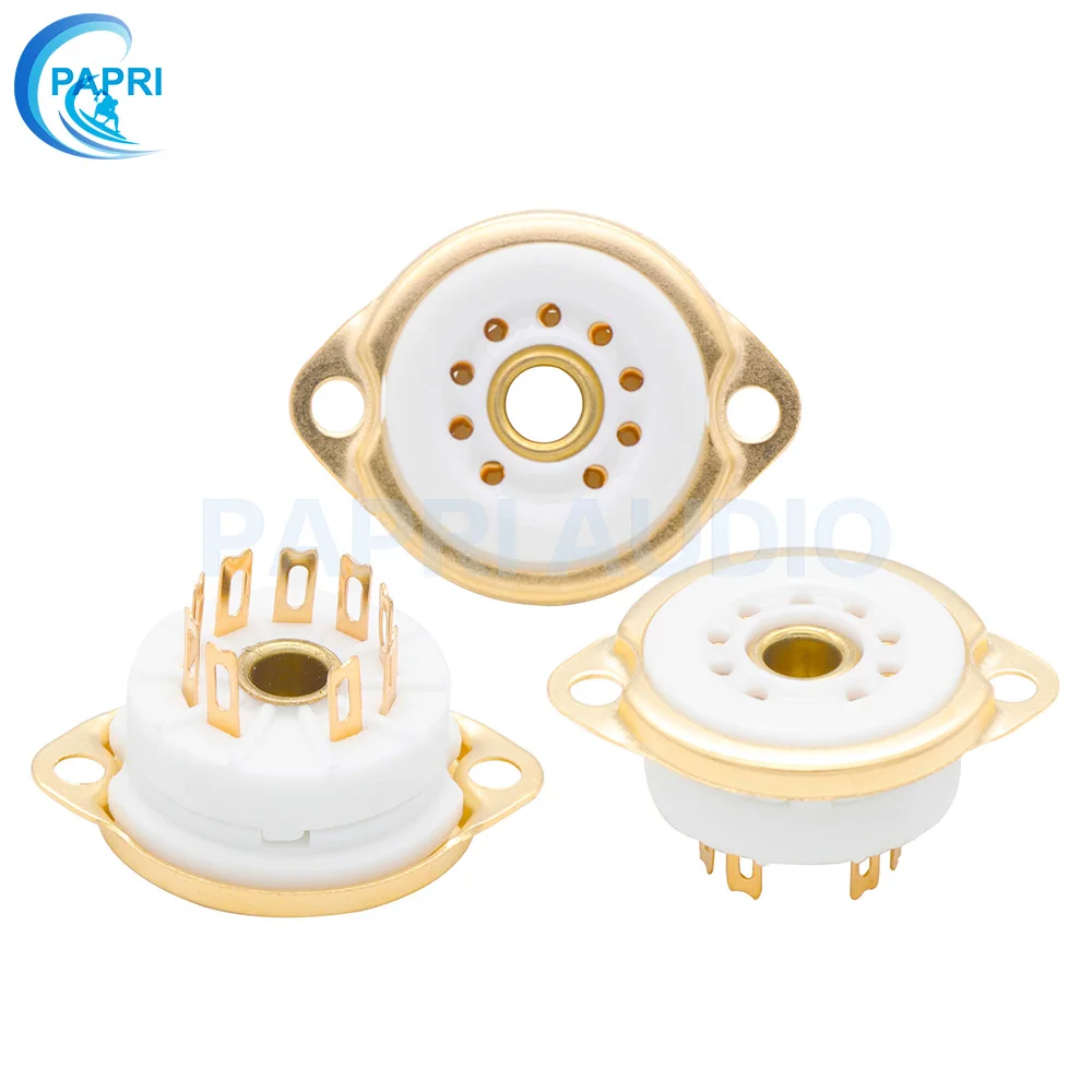 10 шт. керамический серебристый B9A Новый 9 контактный Бытовой усилитель гнезда