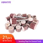 Шлифовальный круг с откидной головкой, абразивный инструмент 3 мм, 21 шт., 80-600 Грит