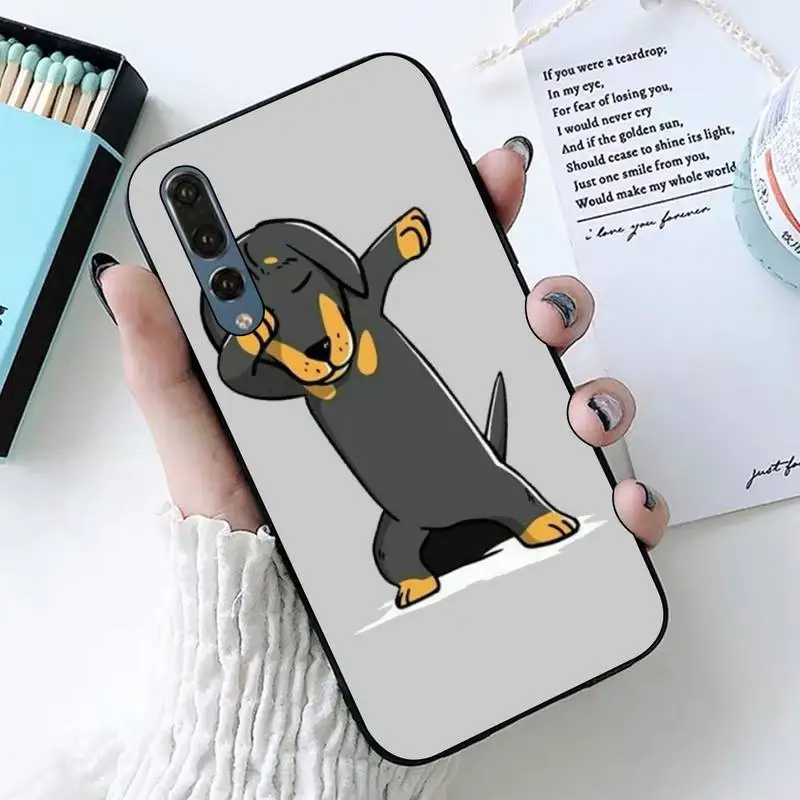 

Cute cartoon Dachshund dog Phone Case for Huawei Honor 10 i 8X C 5A 20 9 10 30 lite pro Voew 10 20 V30