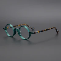 acetate transparent round glasses men vintage small eyeglasses frame women optical prescription spectacle frames clear eyewear