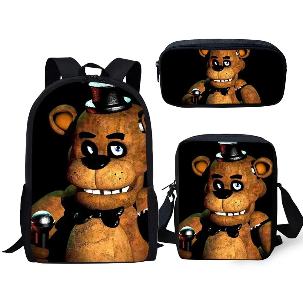 Детские школьные ранцы FNAF Мультяшные рюкзаки для мальчиков и девочек ночь у