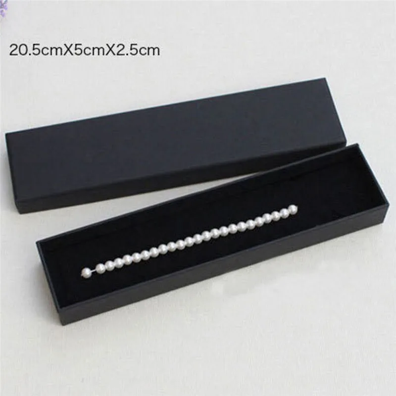 

Paper Packing Gift Boxes No Logo For Jewelry Bracelet Necklace Ring Earrings Black Trenedy Packing Boxes