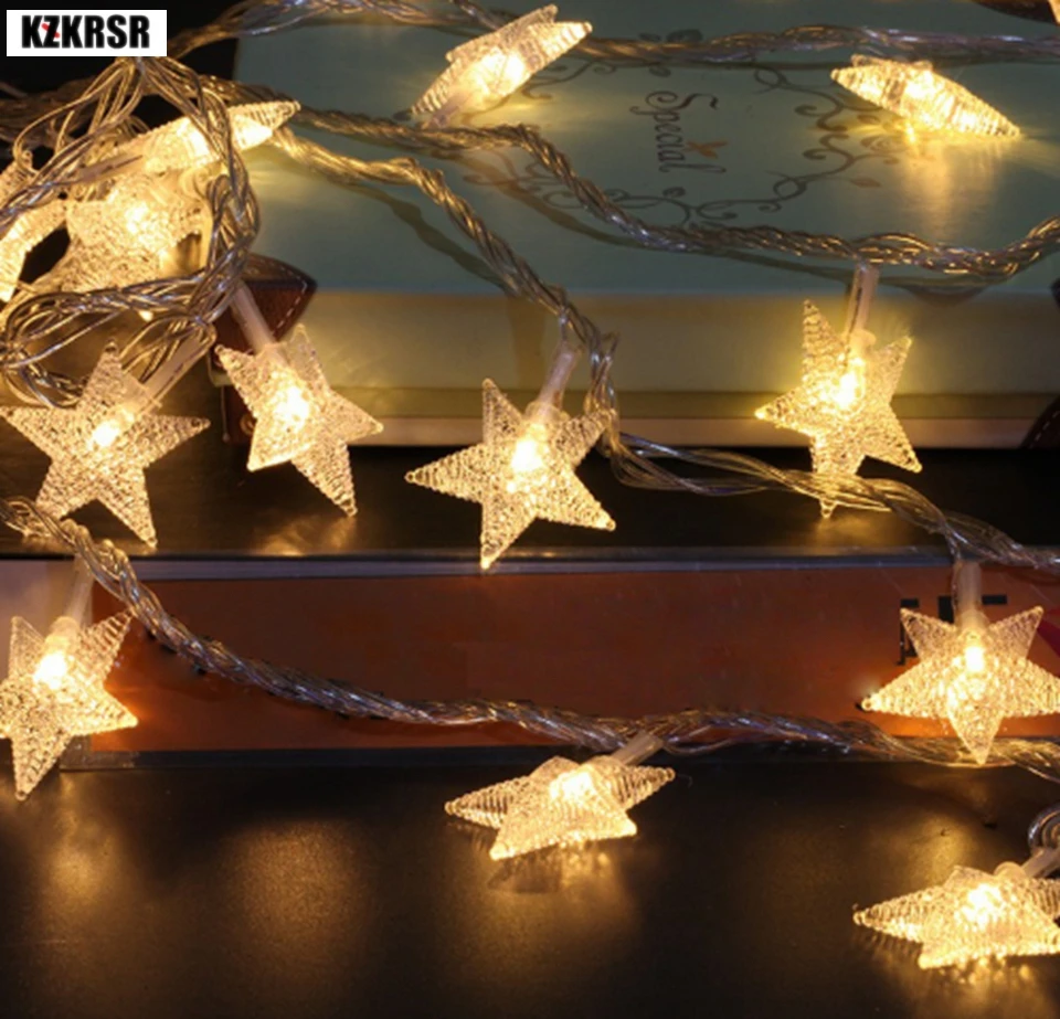 AC110V 220 В, 10 м, 20 м, 30 м, гирлянды со звездами, гирлянды для рождественской елки, гирлянды, освещение для свадьбы, вечерние, для спальни, праздничное украшение