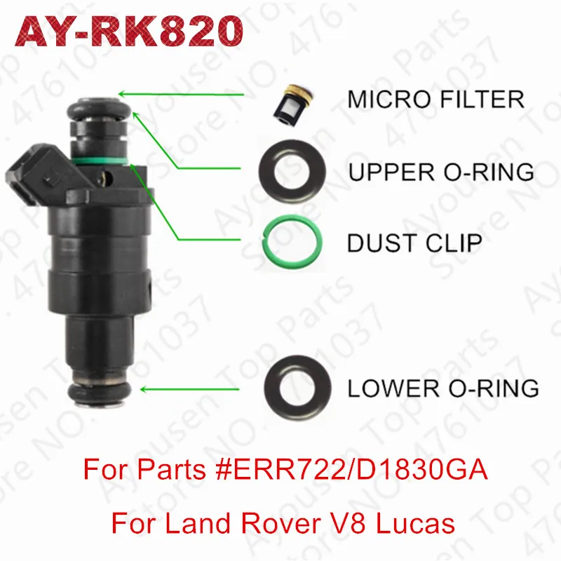 10Sets For Land Rover V8 Lucas Sagem ERR722 D1830GA Fuel Injector Seals &amp Filters Repair Kits (AY-RK820) | Автомобили и