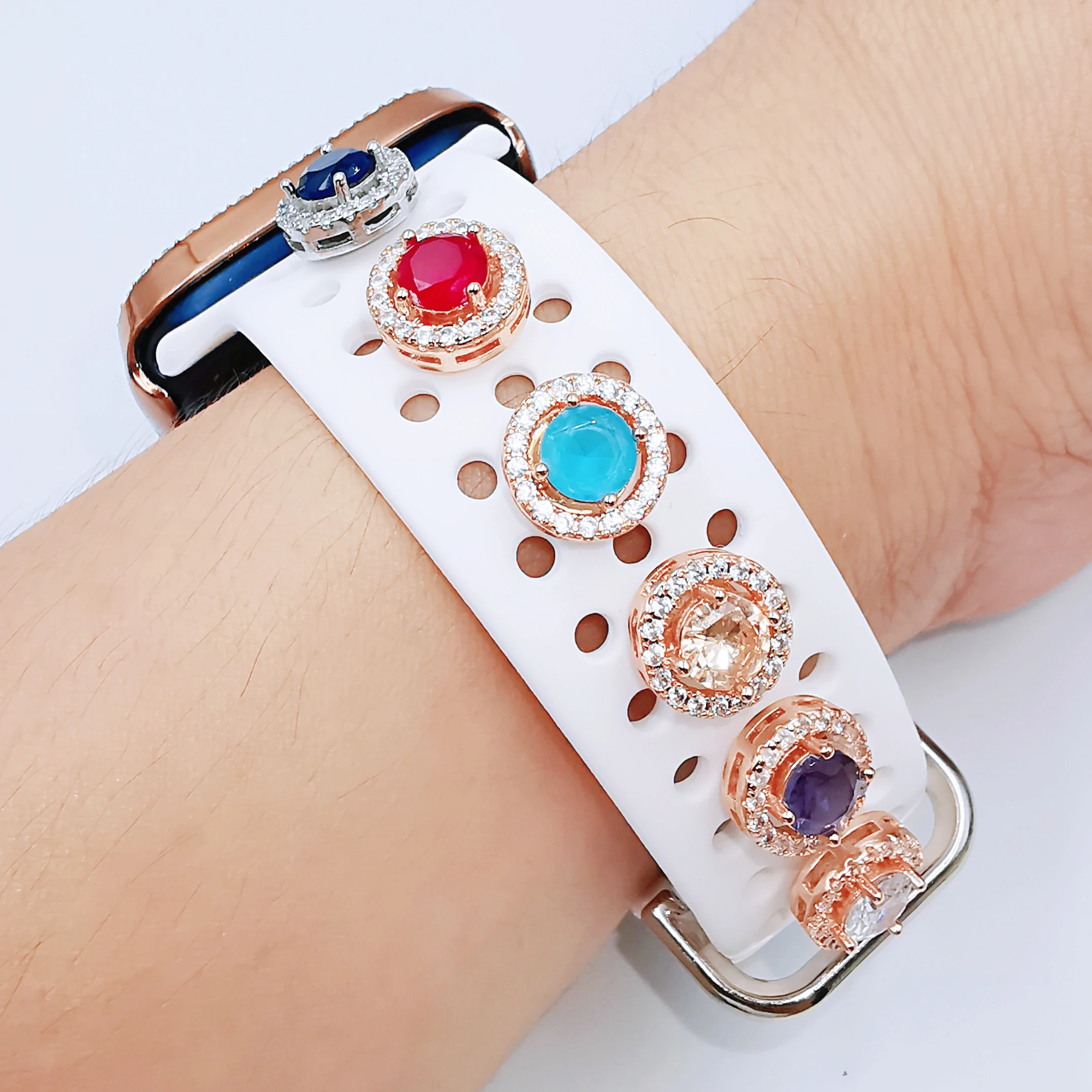 1 шт. Роскошные подвески-ремешки из искусственного камня для часов Apple Watch умные