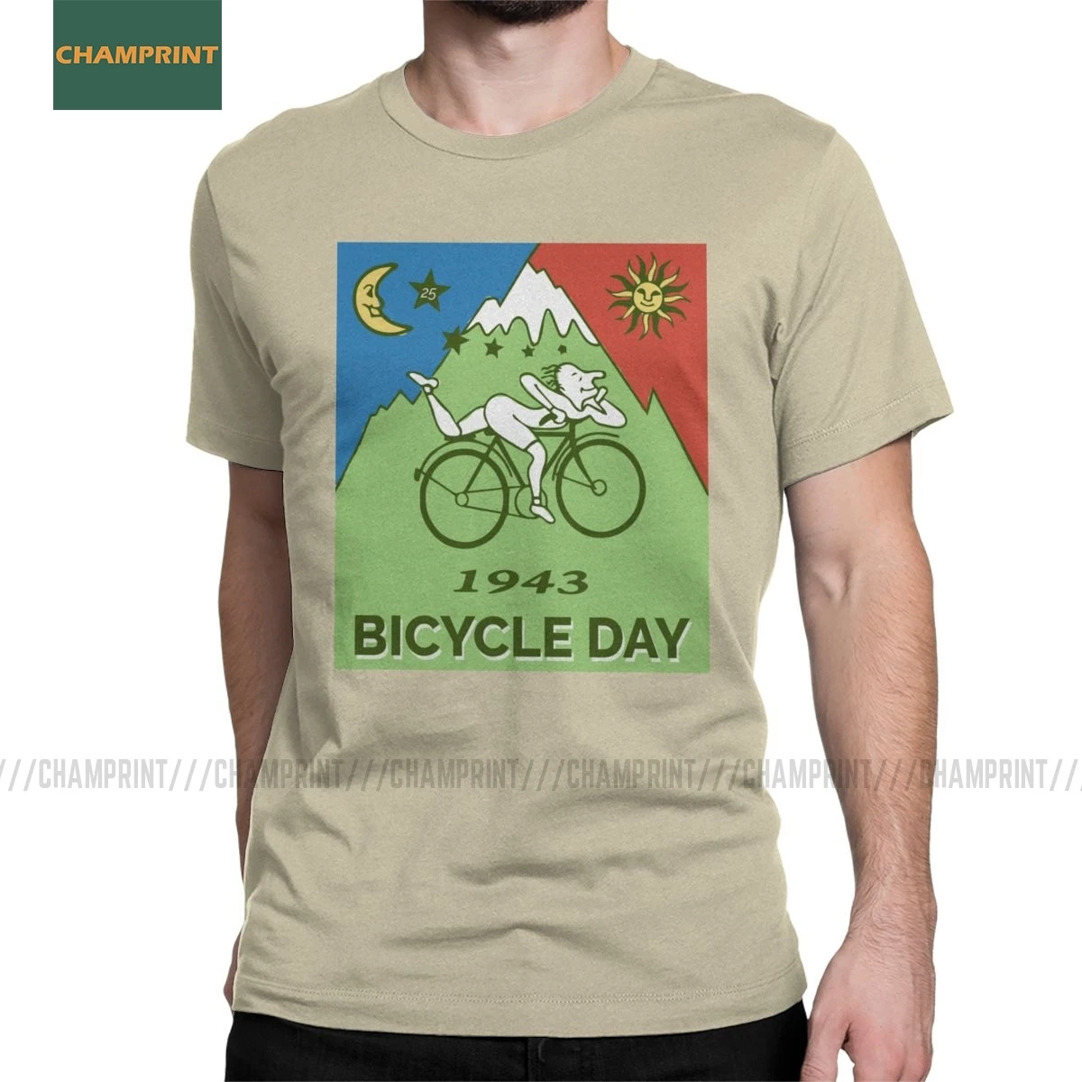 Bicycle Day 1943 винтажная Мужская футболка Альберт Хофманн LSD Lsd блузки вечерние