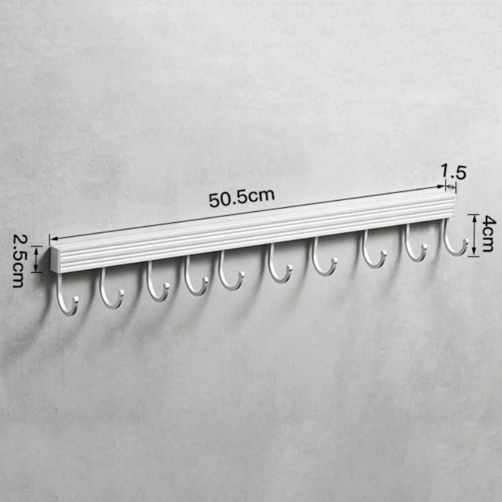 

Wall Mount Punch Free Home Kitchen Cook Hooks Rack Bathroom Utensil Towel Hanger