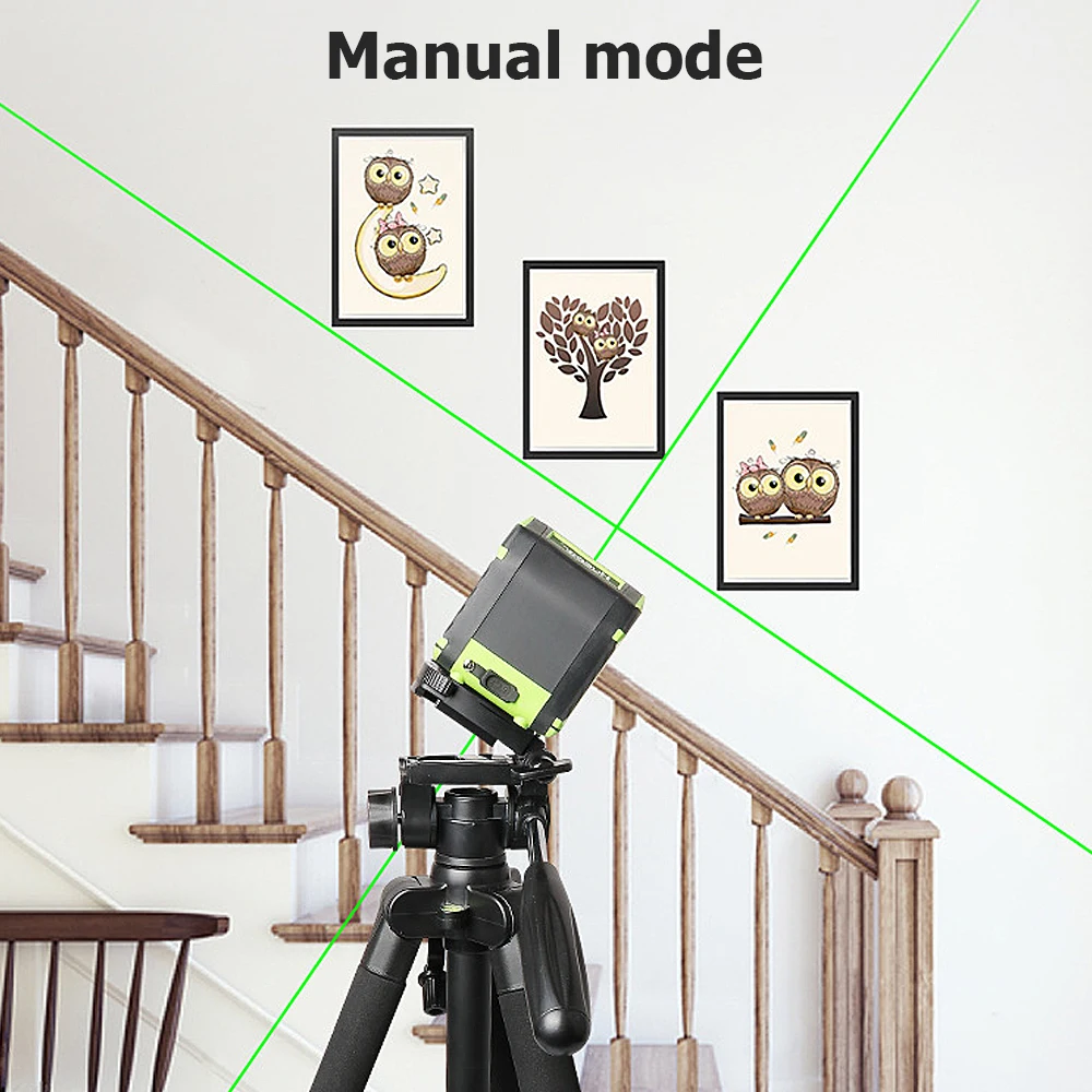 

Green 2 Lines Self-Leveling Laser Leveler Vertical Horizontal Cross Laser Vertical Cross-Line With Magnetic Base