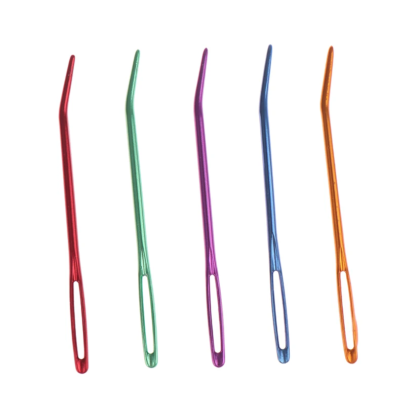 Спицы для вязания гобелен с изогнутым кончиком игл крючком пряжа тупым ушком