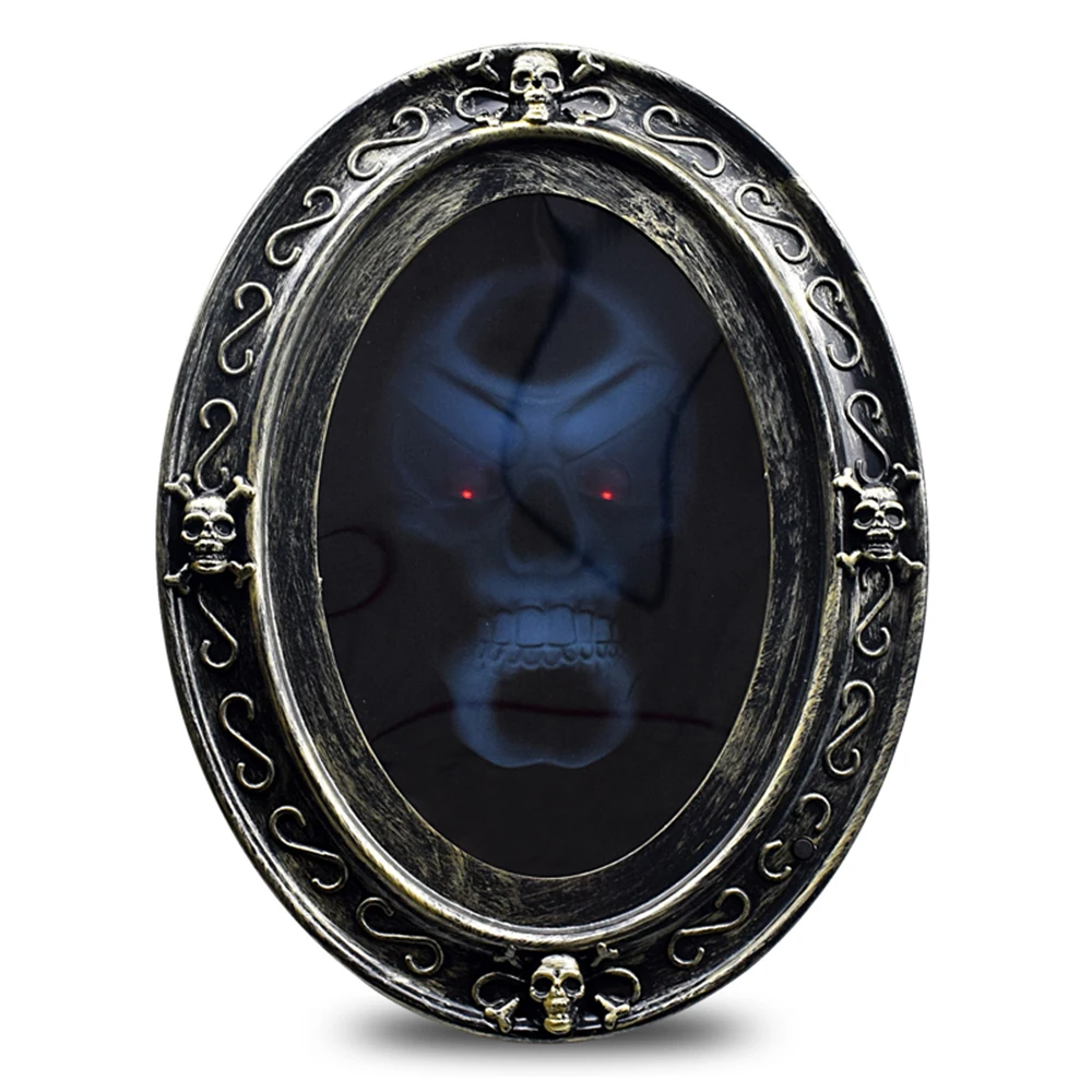 Страшное зеркало с привидениями на Хэллоуин движение активированным звуком