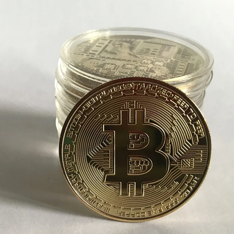 ZK20 Биткоин с чехлом коллекционный большой подарок битная монета сувенир