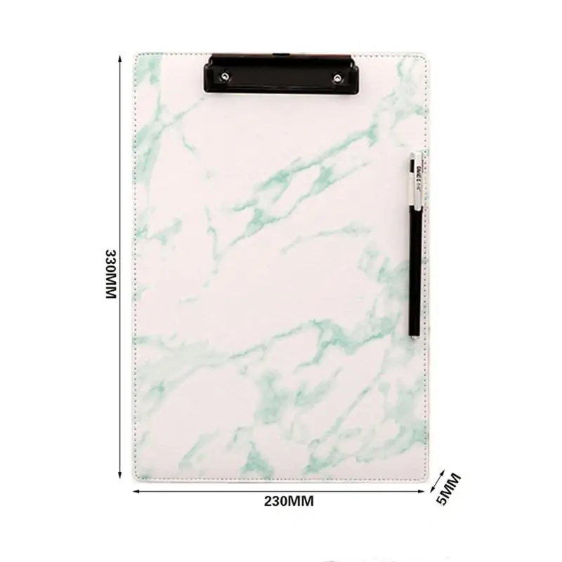 

Marble A4 Size Clipboard File Folder Stationery Board Hard Board Writing Plate Clip Report Office Supplies for Office School